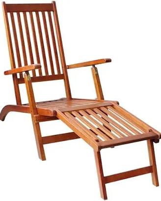 Sdraio in legno Real Chaise Longue da restaurare