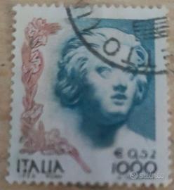 1000 L. - 0,52 € - Busto di Costanza Bonarelli, sc