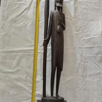 Scultura africana in legno d'ebano 