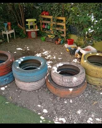 Fioriera Gomme Ruote da giardino