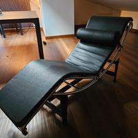 Chaise longue / poltrona relax di design in pelle
