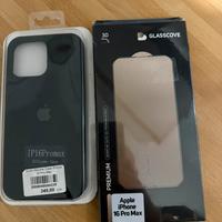 Cover protettiva + vetro temperato iphone 16proMax