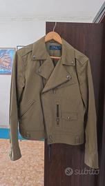 Giacca Chiodo Polo Ralph Lauren in Cotone Kaki