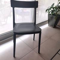 4 sedie nere Argo Calligaris 