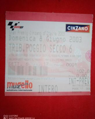 MotoGP Mugello 2003 biglietto 