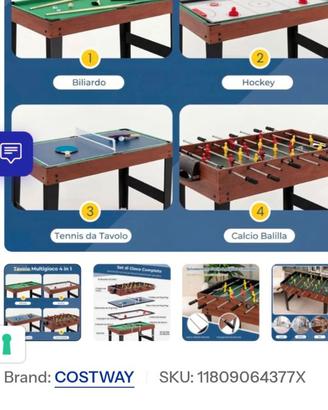 BILIARDINO, PING PONG, BILIARDO, HOCKEY