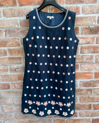 Vestito midi sweet miss misto lino cotone