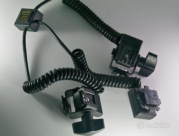 Cavo sdoppiatore flash TTL a spirale per Olympus