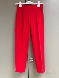 Pantaloni Ragno Denim a Quadri Rosso e Bianco