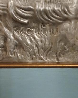 Quadro di peltro (vintage) firmato  
