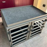 Trasportino doppio per cani in metallo