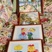 quadretti fatti a mano a punto croce 