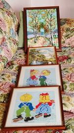 quadretti fatti a mano a punto croce 