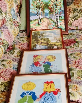 quadretti fatti a mano a punto croce 