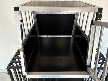 Trasportino in alluminio per cane media taglia