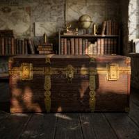 Baule Antico Vintage – Legno e Finiture in Ottone