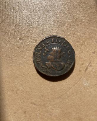 RARA Moneta 3 Cagliaresi Sardegna 1685 - Carlo II
