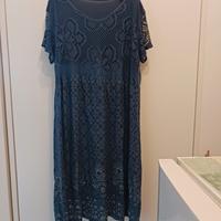 vestito lungo viscosacolore blu tagliaxxL