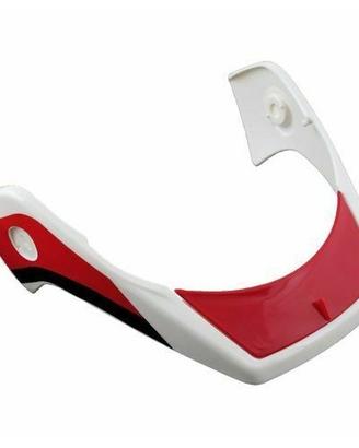 Frontino casco epoca bianco e rosso