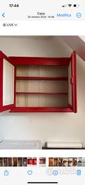 Armadietto cucina/ bagno rosso