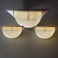 Set di 3 plafoniere anni ‘70 Design Space Age