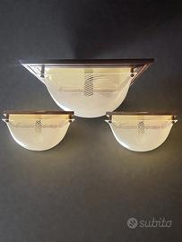 Set di 3 plafoniere anni ‘70 Design Space Age