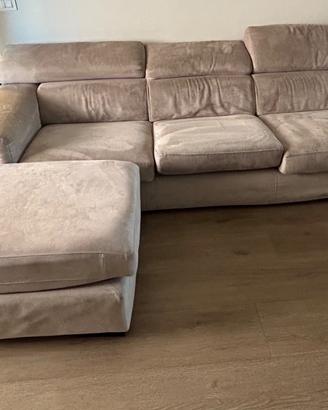 Divano 4 posti maxi con chaise longue / pouf stacc