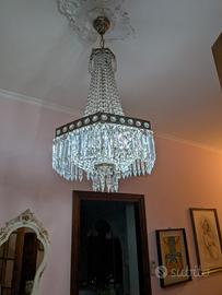 Lampadario esagonale stile impero a mongolfiera 