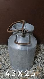 Bidone latte in alluminio vintage 