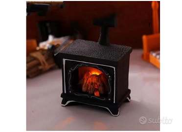 Mini Caminetto LED per Casa delle Bambole 1:12 – D