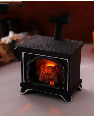 Mini Caminetto LED per Casa delle Bambole 1:12 – D