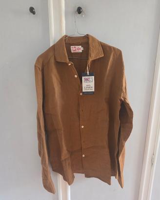 camicia nuova in lino saint barth con cartellini M