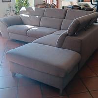 Divano letto angolare con pouf contenitore