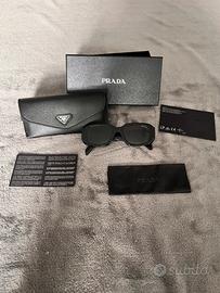 Occhiali da sole Prada NUOVI total black con set