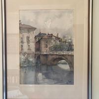 OPERA DELL'AUTORE MARCO LATTES acquarello su carta