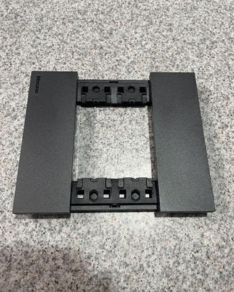 Placca Bticino nera 2 moduli NUOVA