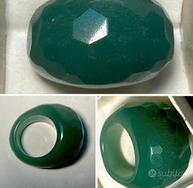 Grande anello gioiello di Giada con certificato