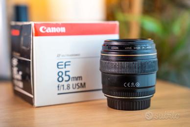 Canon EF 85mm f/1.8 USM + scatola originale