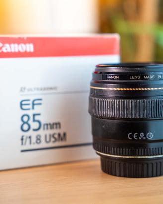 Canon EF 85mm f/1.8 USM + scatola originale
