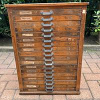 Cassettiera tipografica torinese Nebiolo