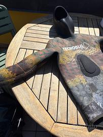 Giacca muta 7 mm  mimetica liscia