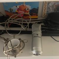 Microfono a condensatore AUNA + filtro anti-pop as