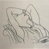 Litografia “modele sur canape”henry matisse