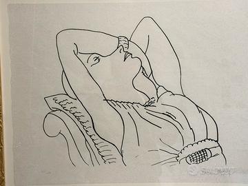 Litografia “modele sur canape”henry matisse