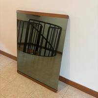 Specchio Fumè con cornice in legno