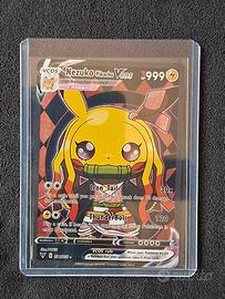 Pokémon Pikachu Cosplay Holo Card: Nezuko Pikachu