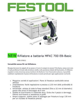 Rifilatore a Batteria Festool