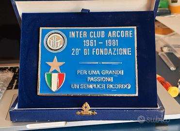 TARGA IN LAMINATO COMMEMORATIVA INTER CLUB
