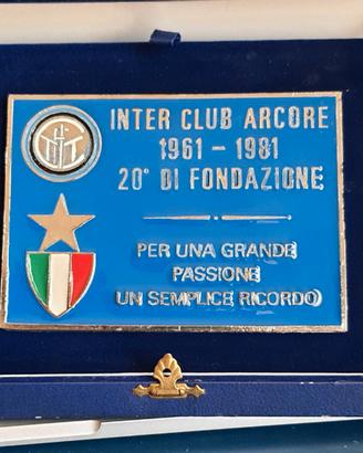 TARGA IN LAMINATO COMMEMORATIVA INTER CLUB