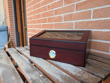 Humidor per sigari in legno con igrometro 